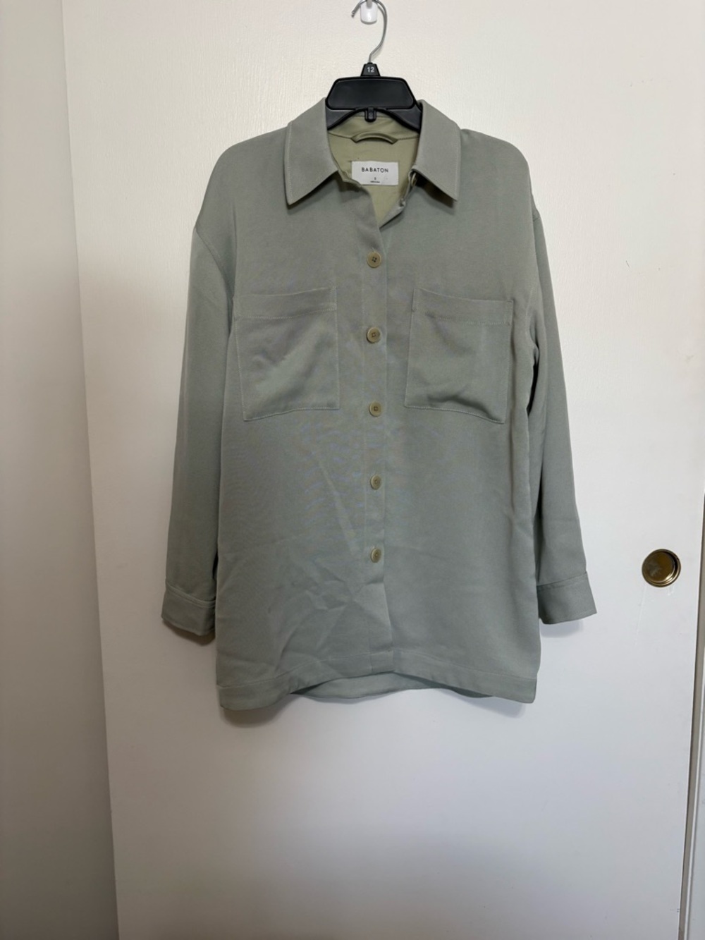 Babaton Lightweight Oversized Shirt Jacket - Light Sage Aritzia Babaton Shaket